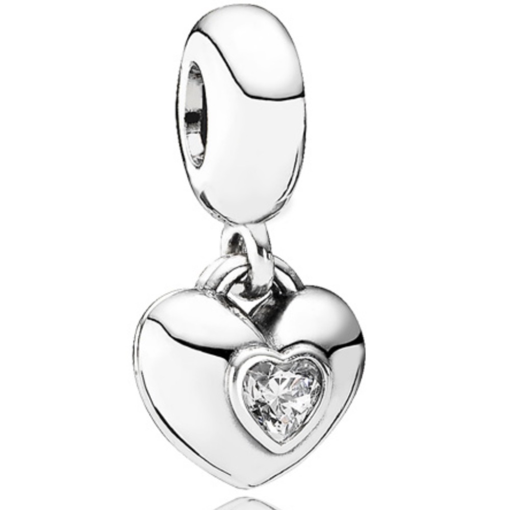PANDORA STERLING YOU ME CHARM  bracelet